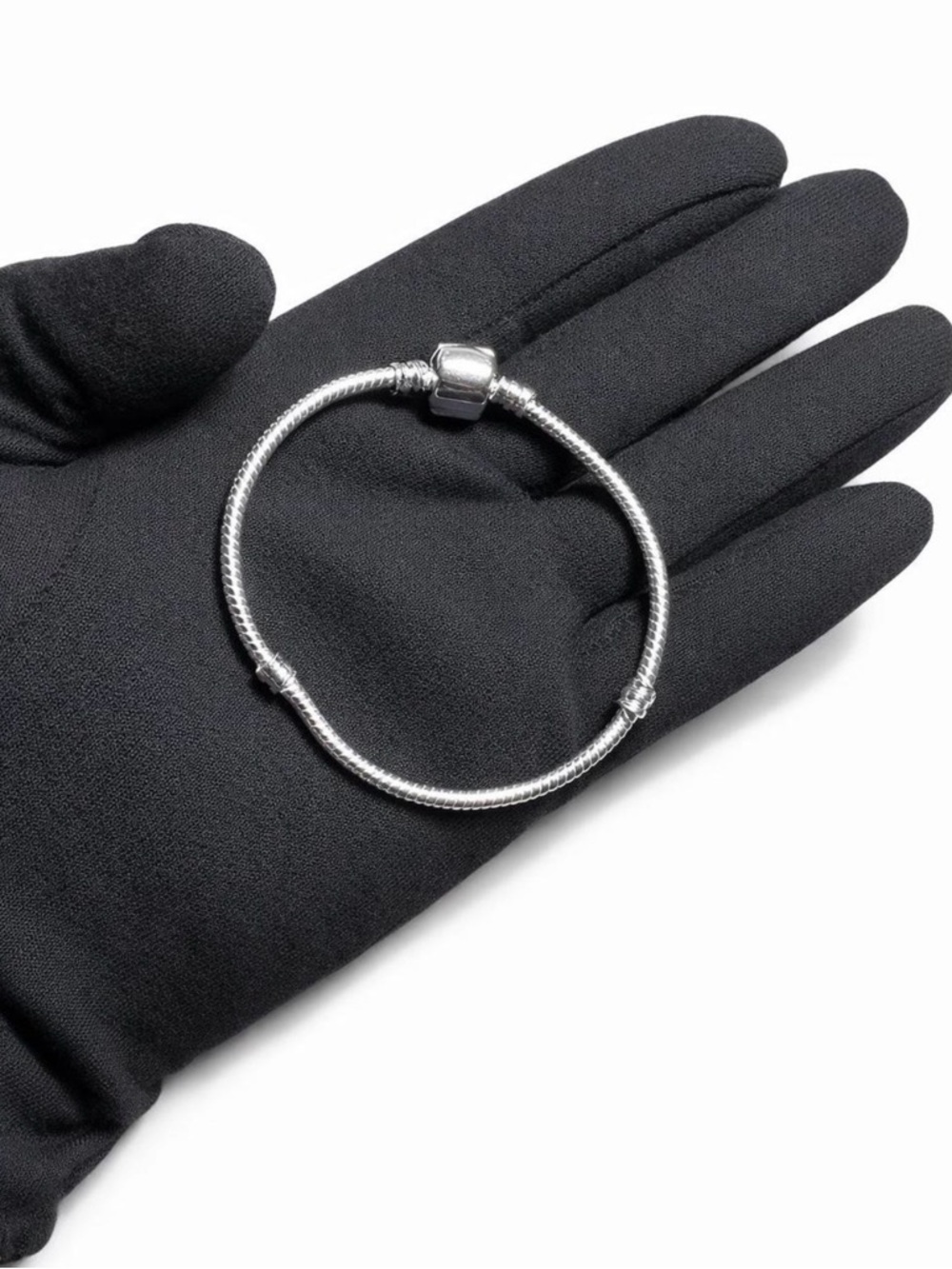 Pandora Silver Snake Chain Bracelet with Barrel Clasp